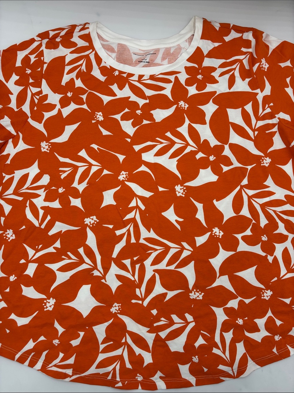 Universal Standard Crewneck Tee in Petal Print